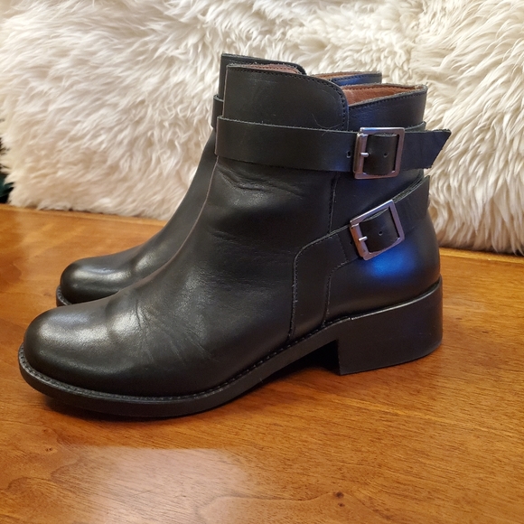 Tara M. Karinda Belted Ankle Moto Boots - Picture 7 of 9
